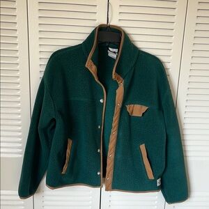 Green and Tan Women's Jacket